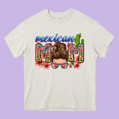 Mexican Mom Heavy Core Tee Designed By Zillion Design Studio