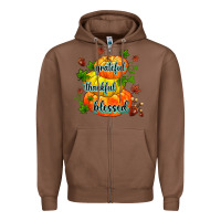 Chestnut grateful thankful blessed Zipper Hoodie - MaliasSmallBusiness