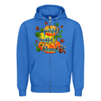 True Royal grateful thankful blessed Zipper Hoodie - MaliasSmallBusiness