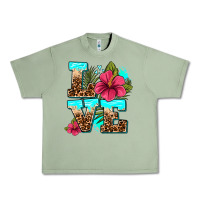 Oil Green love summer with flowers Urban Heavy Tee - AdoDesignShop