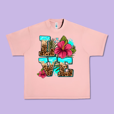 Love Summer With Flowers Urban Heavy Tee Designed By Adodesignshop
