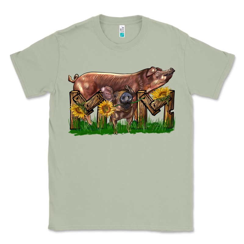 Western Mom With Duroc Pig And Baby Pig Classic Tee by LillyAllenDesigns | Teevron