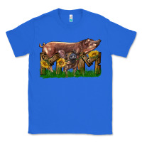 True Royal Western Mom With Duroc Pig And Baby Pig Classic Tee - LillyAllenDesigns