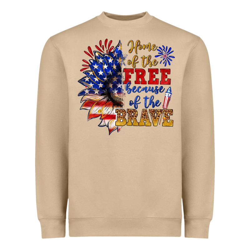 Home Of The Free Because Of The Brave Heavyweight Sweatshirt by NancyCooperArtShop | Teevron
