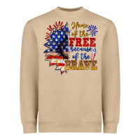 Mushroom home of the free because of the brave Heavyweight Sweatshirt - NancyCooperArtShop