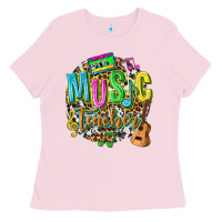 Bubblegum Pink music teacher Ladies Tee - texasbilliewilder