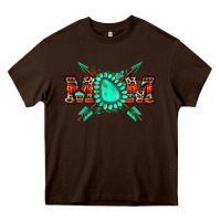 Chocolate Brown aztec mom Heavy Core Tee - Zillion Design Studio