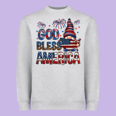 God Bless America Heavyweight Sweatshirt Designed By Nancycooperartshop