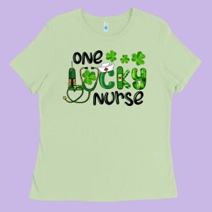 St. Patrick's Day One Lucky Nurse Ladies Tee Designed By Ranaportraitstore