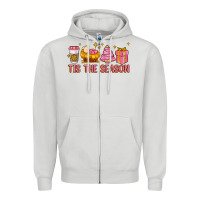 Dove Grey tis the season Zipper Hoodie - MaliasSmallBusiness