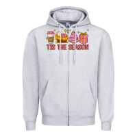 Heather Grey tis the season Zipper Hoodie - MaliasSmallBusiness
