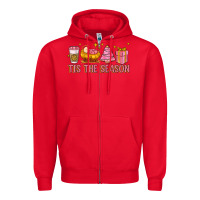 Red tis the season Zipper Hoodie - MaliasSmallBusiness