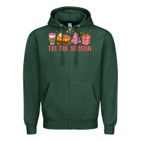 Sports Green tis the season Zipper Hoodie - MaliasSmallBusiness