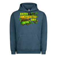 Pigment Midnight Navy Camper Happy St. Patrick's Day Urban Hoodie - CowGirlArtShop
