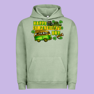 Camper Happy St. Patrick's Day Urban Hoodie Designed By Cowgirlartshop