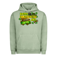 Pigment Oil Green Camper Happy St. Patrick's Day Urban Hoodie - CowGirlArtShop