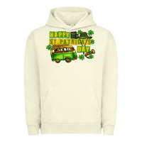 Pigment Pistachio Camper Happy St. Patrick's Day Urban Hoodie - CowGirlArtShop