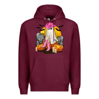 Burgundy Halloween Cowgirl Costumes Premium Hoodie - texasbilliewilder
