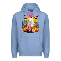 Colony Blue Halloween Cowgirl Costumes Premium Hoodie - texasbilliewilder