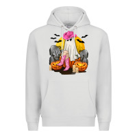 Dove Grey Halloween Cowgirl Costumes Premium Hoodie - texasbilliewilder