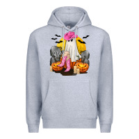 Heather Grey Halloween Cowgirl Costumes Premium Hoodie - texasbilliewilder