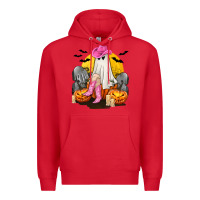 Red Halloween Cowgirl Costumes Premium Hoodie - texasbilliewilder