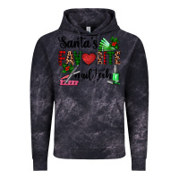 Cloud Black santa's favorite nail tech Vintage Hoodie - AdoDesignShop