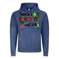 Vintage Denim santa's favorite nail tech Vintage Hoodie - AdoDesignShop