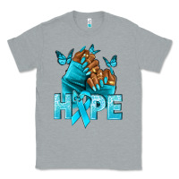 Heather Grey hope tealribbonovarian cancer nails Classic Tee - NancyCooperArtShop