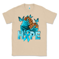 Mushroom hope tealribbonovarian cancer nails Classic Tee - NancyCooperArtShop