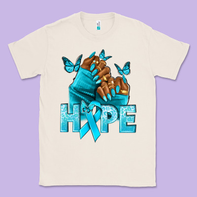 Hope Tealribbonovarian Cancer Nails Classic Tee Designed By Nancycooperartshop