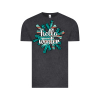 Vintage Black hello winter Vintage Tee - AdoDesignShop