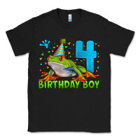 Black birthday boy frog age 4 Classic Tee - LillyAllenDesigns
