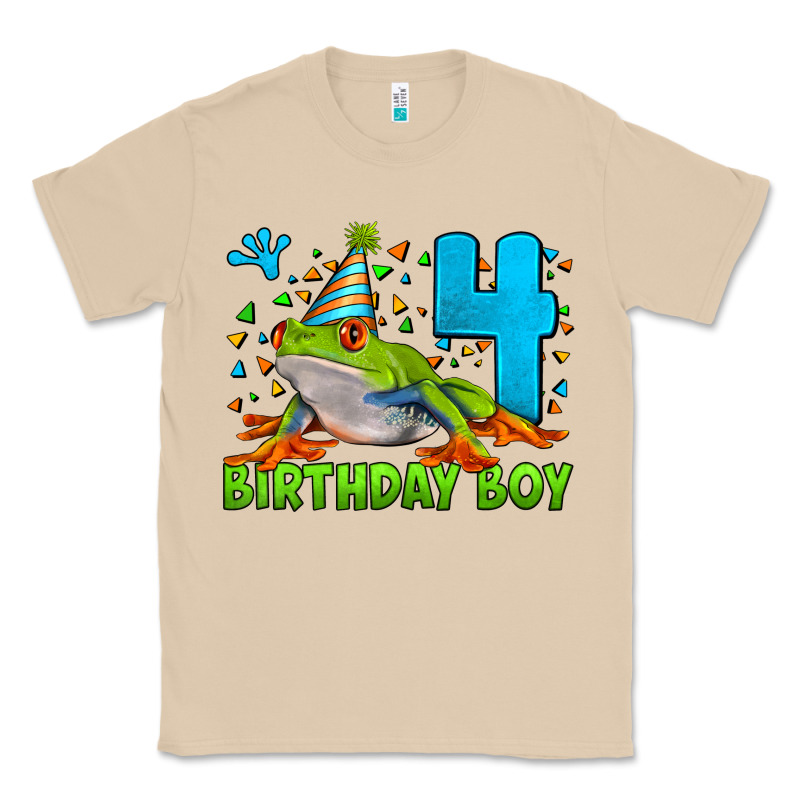 Birthday Boy Frog Age 4 Classic Tee by LillyAllenDesigns | Teevron