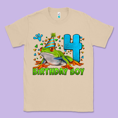 Birthday Boy Frog Age 4 Classic Tee Designed By Lillyallendesigns