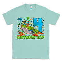 Seafoam birthday boy frog age 4 Classic Tee - LillyAllenDesigns