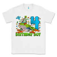 White birthday boy frog age 4 Classic Tee - LillyAllenDesigns