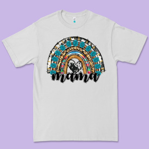 Western Mama Rainbow Premium Tee Designed By Ranaportraitstore