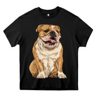 Black english bulldog Heavy Core Tee - RanaPortraitStore