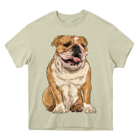 Mossy english bulldog Heavy Core Tee - RanaPortraitStore