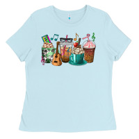 Baby Blue music teacher coffee cups Ladies Tee - texasbilliewilder