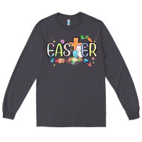 Smoke easter cross with bunny Long Sleeve Tee - MaliasSmallBusiness