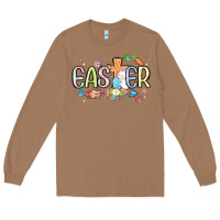 Toasted Coconut easter cross with bunny Long Sleeve Tee - MaliasSmallBusiness