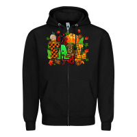 Black its fall yall Zipper Hoodie - MaliasSmallBusiness