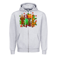 Heather Grey its fall yall Zipper Hoodie - MaliasSmallBusiness