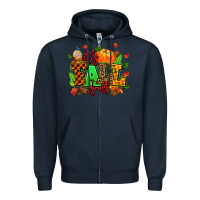 Navy its fall yall Zipper Hoodie - MaliasSmallBusiness