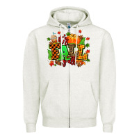Oatmeal Heather its fall yall Zipper Hoodie - MaliasSmallBusiness