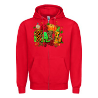 Red its fall yall Zipper Hoodie - MaliasSmallBusiness