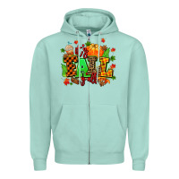 Seafoam its fall yall Zipper Hoodie - MaliasSmallBusiness