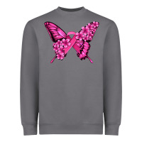 Storm pink ribbon breast cancer butterfly Heavyweight Sweatshirt - Jasminsmagicworld